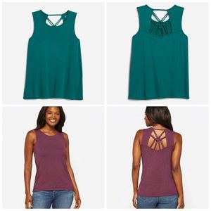 NWOT back detail knit Tank Top shirt medium